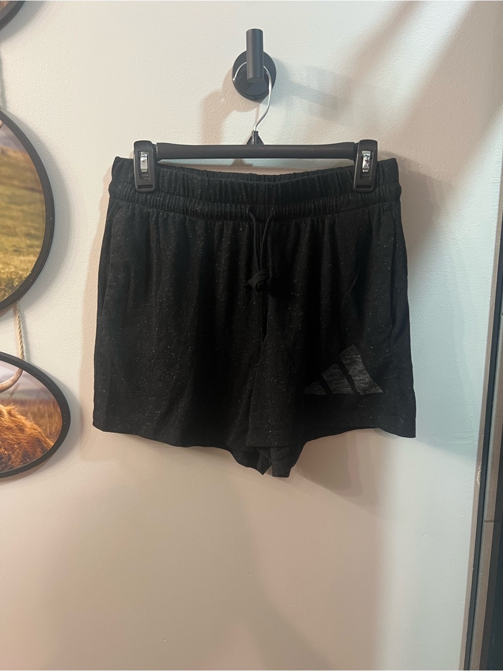 adidas Black Women's Athletic Drawstring Shorts